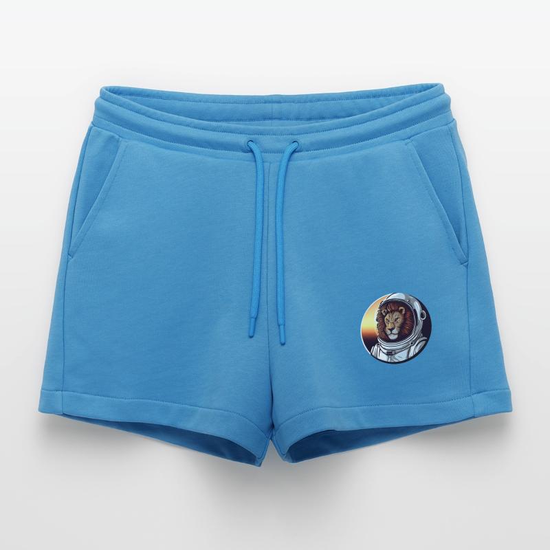 Lion Astronaut - Conception spatiale aventureuse Short bio décontracté court fabriqué en UE