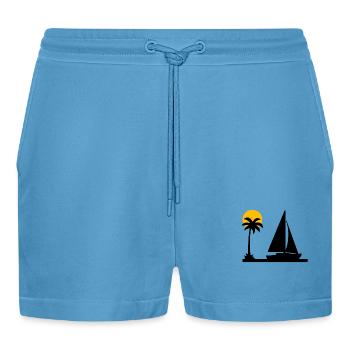 Voile - Short bio décontracté court fabriqué en UE -  Sol Blue - Devant