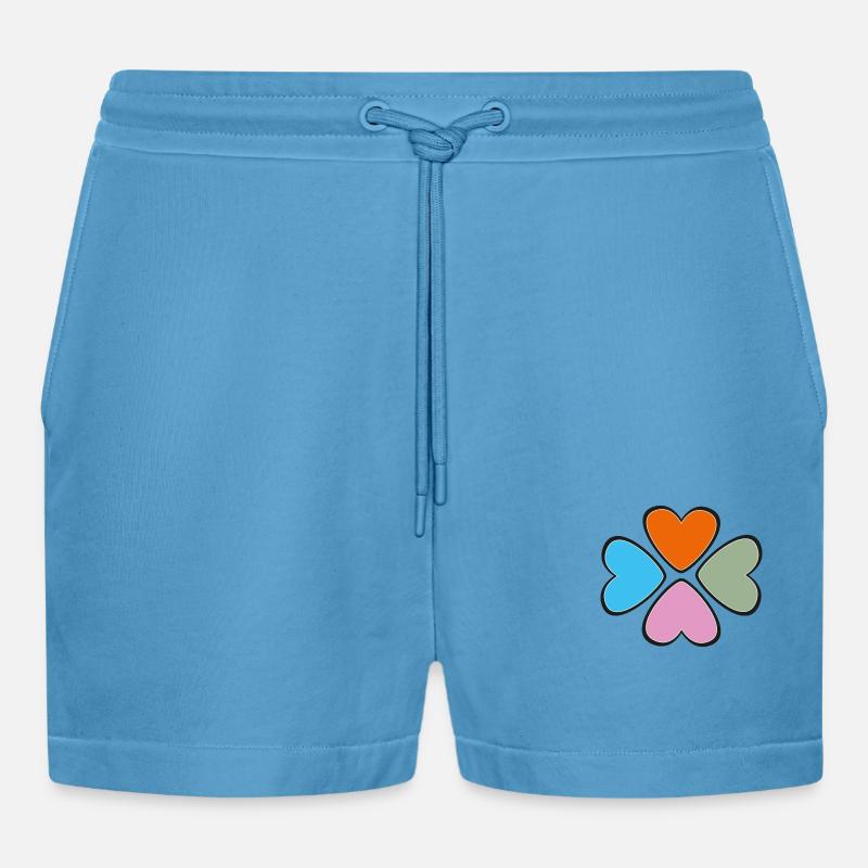 Herzensbrecher oder ewige Liebe? - Organic Relaxed Cropped Shorts Made in EU - Sol Blue