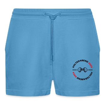 Polterabend 2024 - Organic Relaxed Cropped Shorts Made in EU -  Sol Blue - Vorne