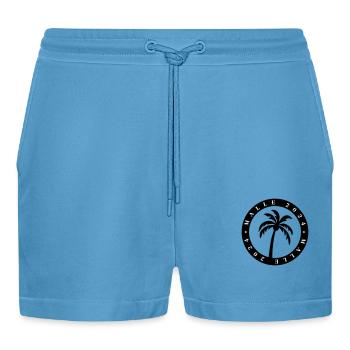 Malle 2024 Mallorca Reise - Organic Relaxed Cropped Shorts Made in EU -  Sol Blue - Vorne