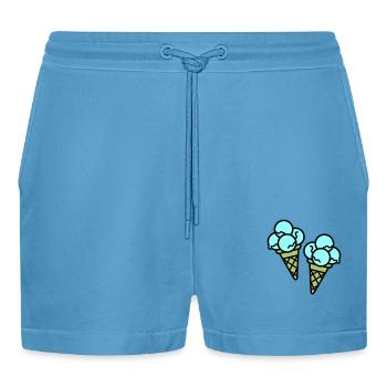 Crème glacée à la crème Eis - Short bio décontracté court fabriqué en UE -  Sol Blue - Devant