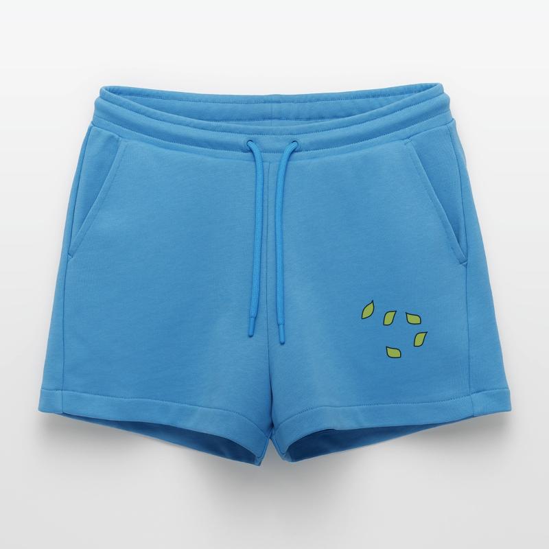 Green Leaves Leaf Pattern Tree Organic Relaxed Cropped Shorts Made in EU