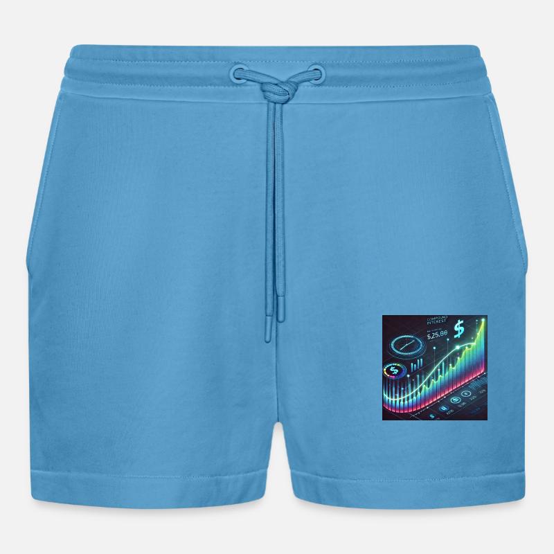 48A6AA78 433E 4F9F A87B 92A13CAA8902 - Organic Relaxed Cropped Shorts Made in EU -  Sol Blue