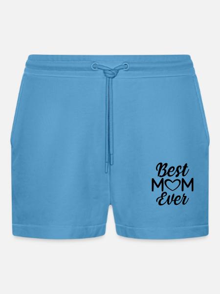 Best Mom - Organic Relaxed Cropped Shorts Made in EU - Sol Blue