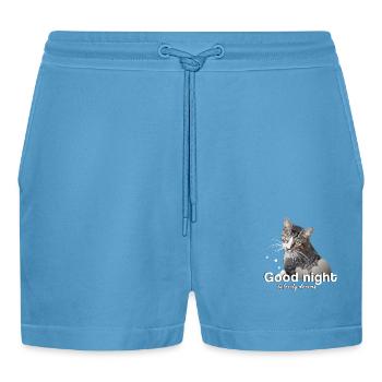 Chemise de sommeil bonne nuit bonne nuit - Short bio décontracté court fabriqué en UE -  Sol Blue - Devant