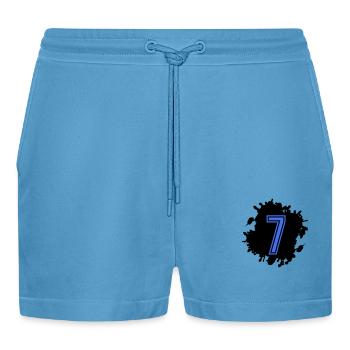 Spot 7 - Organic Relaxed Cropped Shorts Made in EU -  Sol Blue - Front