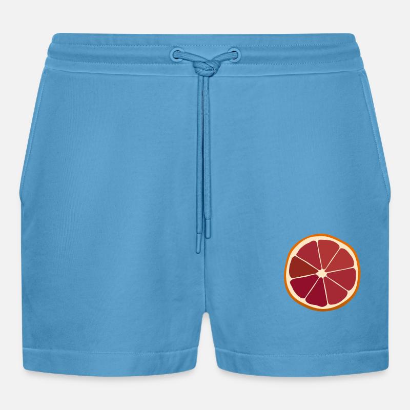 Eine Scheibe der Blutorange - Organic Relaxed Cropped Shorts Made in EU -  Sol Blue