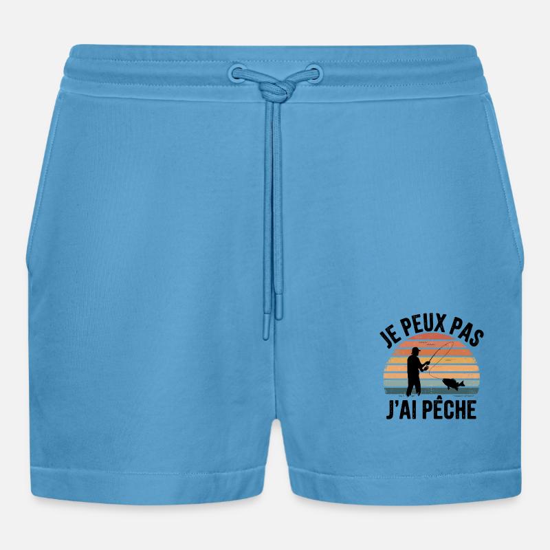 I can't, I sinned - Organic Relaxed Cropped Shorts Made in EU -  Sol Blue
