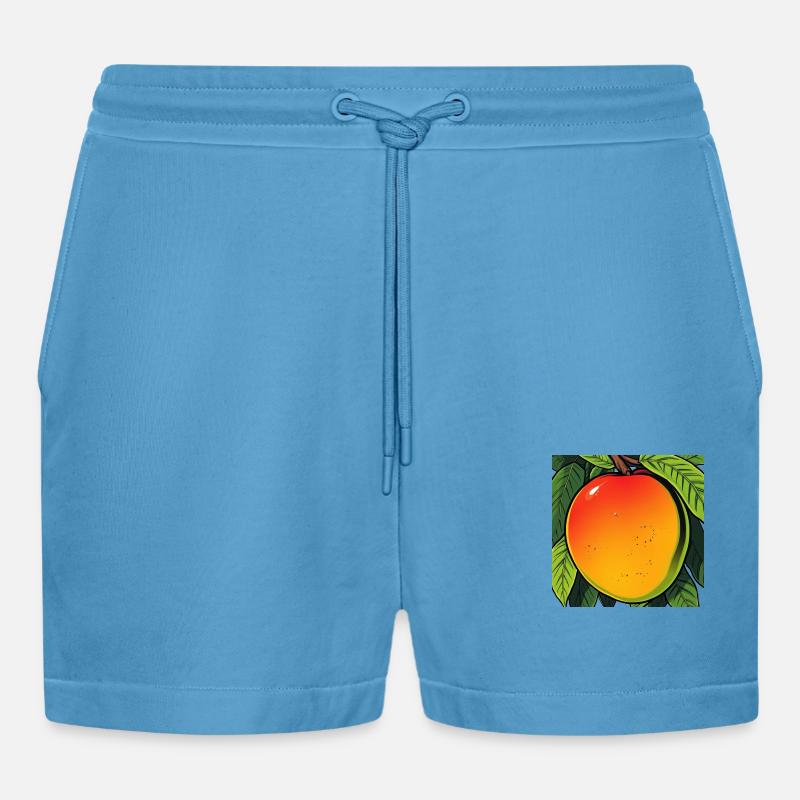 Mango auf einem Baum - Organic Relaxed Cropped Shorts Made in EU -  Sol Blue