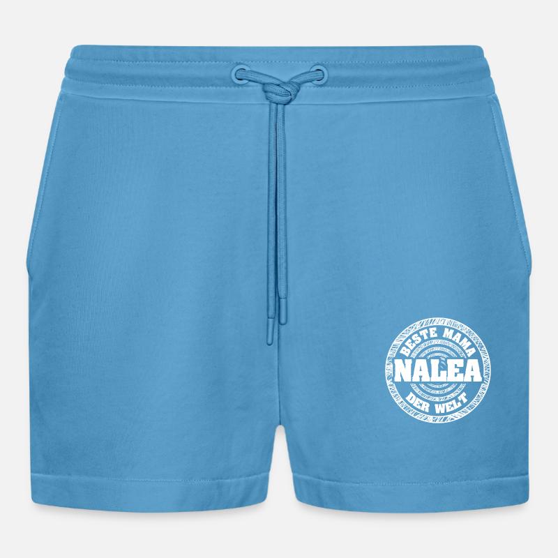 Mutter Nalea - Organic Relaxed Cropped Shorts Made in EU - Sol Blue