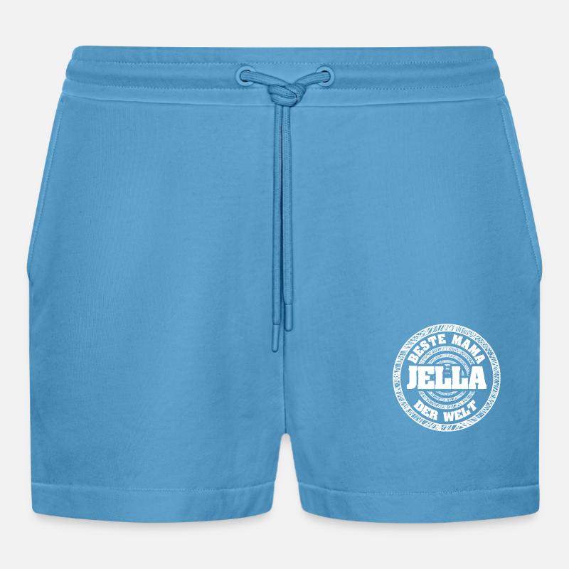 Mutter Jella - Organic Relaxed Cropped Shorts Made in EU -  Sol Blue