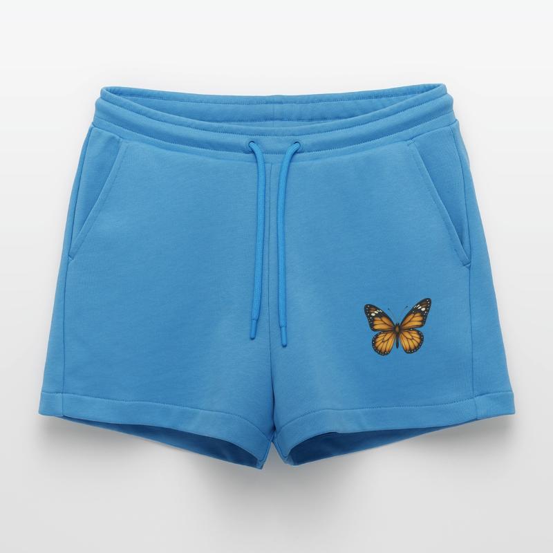 Monarch butterflies – delicate & majestic Organic Relaxed Cropped Shorts Made in EU
