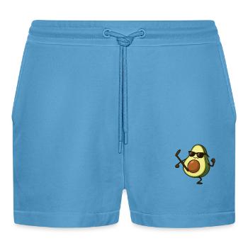 avocado karate - Organic Relaxed Cropped Shorts Made in EU -  Sol Blue - Vorne