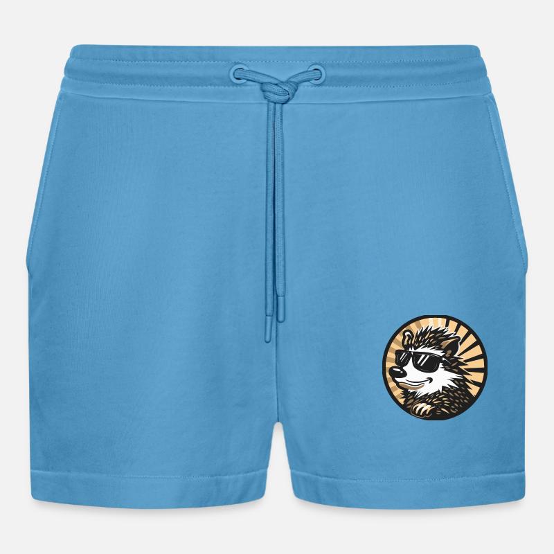 Igel Comic Cool - Organic Relaxed Cropped Shorts Made in EU -  Sol Blue