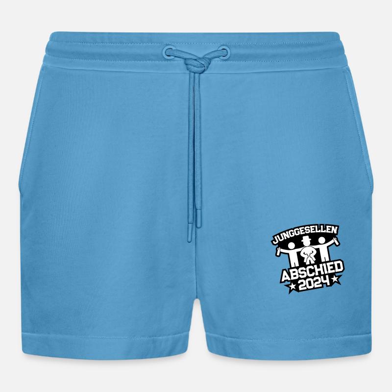 Junggesellenabschied 2024 - Organic Relaxed Cropped Shorts Made in EU - Sol Blue