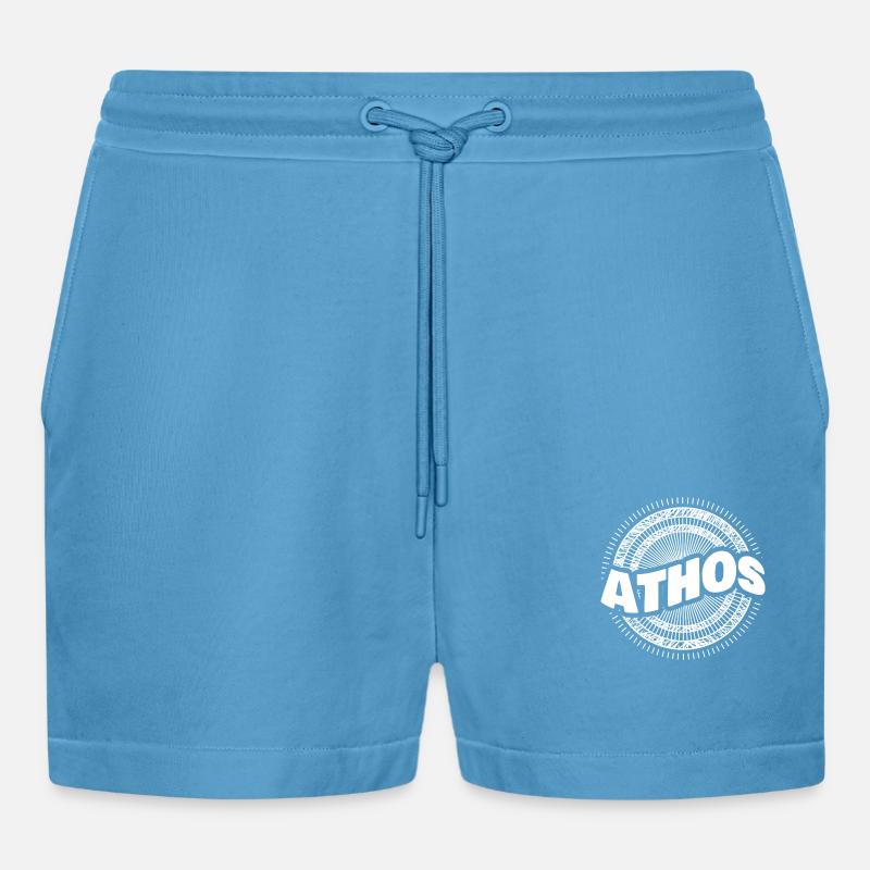 Geschenkidee Athos - Organic Relaxed Cropped Shorts Made in EU -  Sol Blue