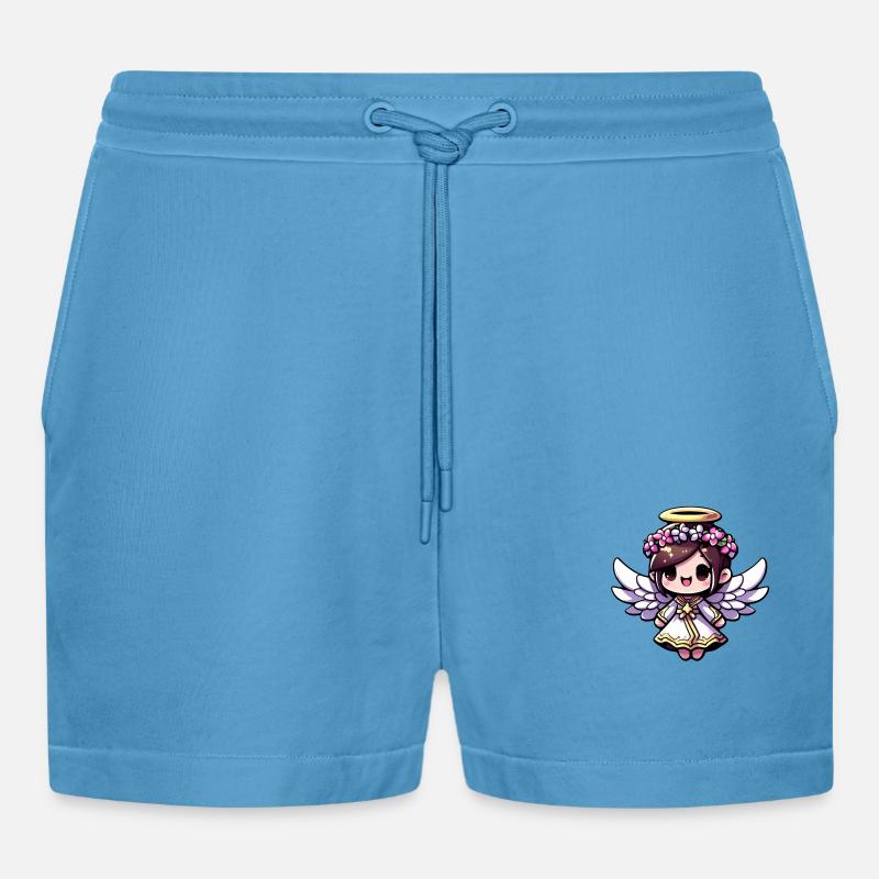 Ätherisches Engels-Chibi - Engel, niedlich, entzückend - Organic Relaxed Cropped Shorts Made in EU -  Sol Blue
