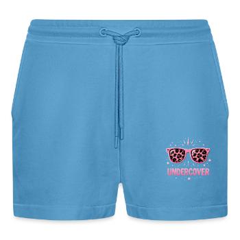 Sunglasses & Costume - Funny Motif - Organic Relaxed Cropped Shorts Made in EU -  Sol Blue - Front