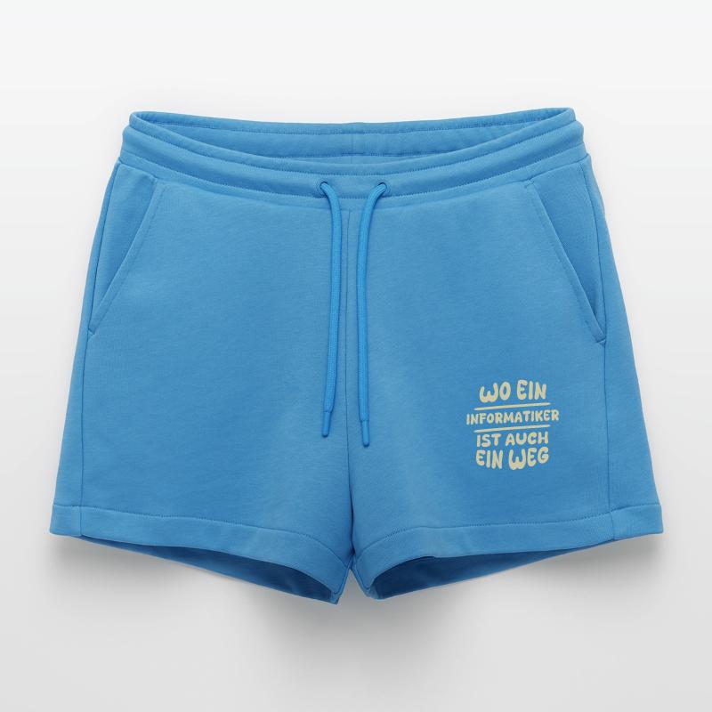 Gift for Computer Scientist Organic Relaxed Cropped Shorts Made in EU