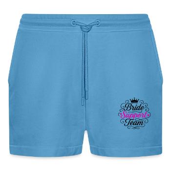Bride Support Team - Organic Relaxed Cropped Shorts Made in EU -  Sol Blue - Front