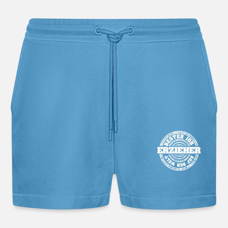 Erzieher - Organic Relaxed Cropped Shorts Made in EU -  Sol Blue