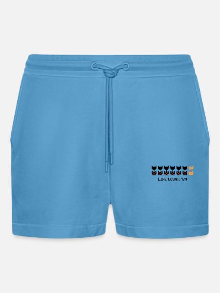 Final Life - Organic Relaxed Cropped Shorts Made in EU -  Sol Blue