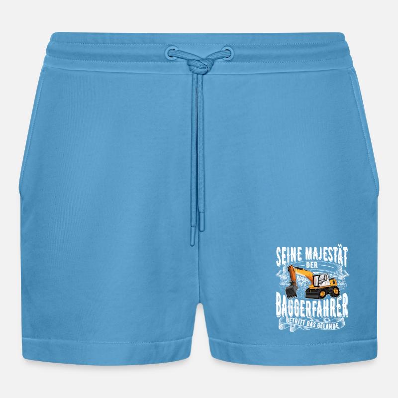 Baggerfahrer - Organic Relaxed Cropped Shorts Made in EU -  Sol Blue