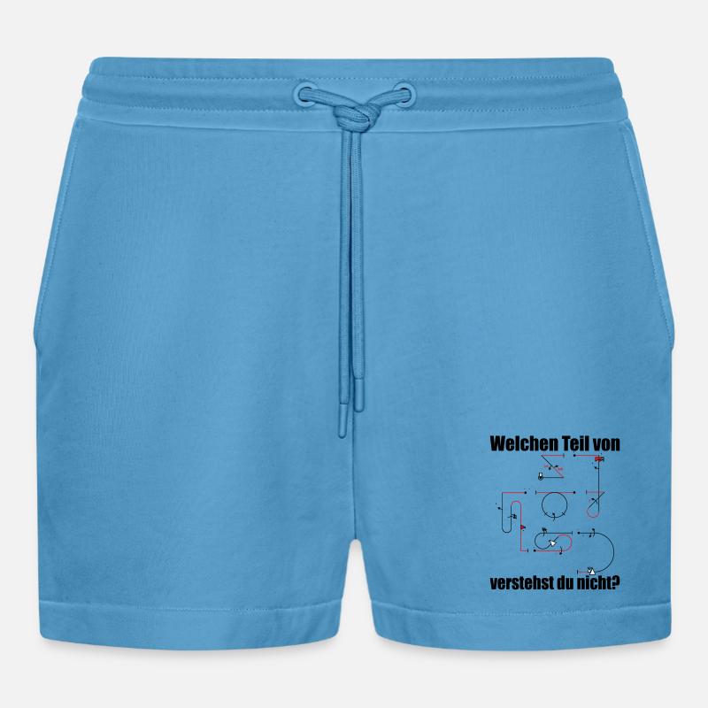 Aresti Symbole Kunstflug Programm Modellpilot - Organic Relaxed Cropped Shorts Made in EU -  Sol Blue