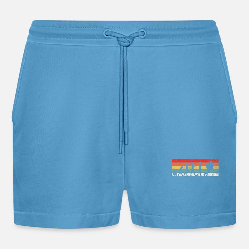 Eishockey Eishockeyspieler Evolution - Organic Relaxed Cropped Shorts Made in EU - Sol Blue