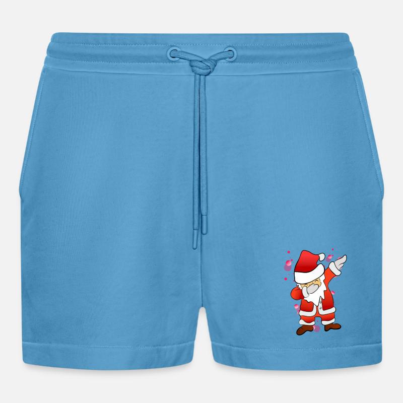 Dabbing Nicholas - Organic Relaxed Cropped Shorts Made in EU - Sol Blue