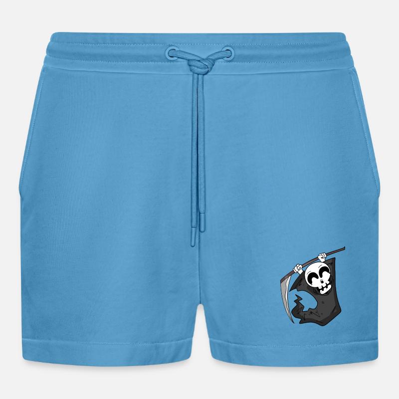 Sensenmann freut sich - Organic Relaxed Cropped Shorts Made in EU -  Sol Blue