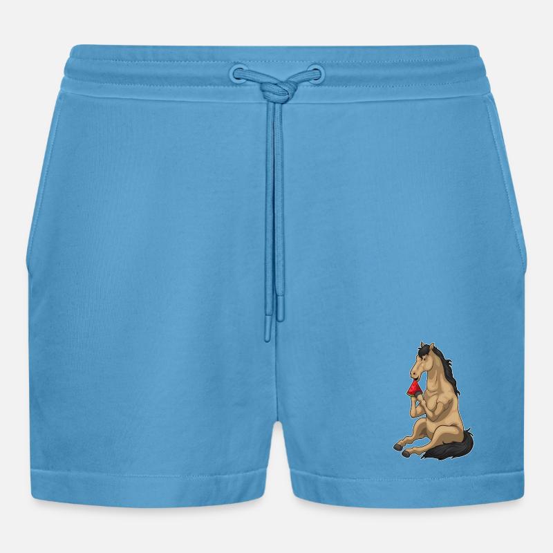 Pastèque cheval - Short bio décontracté court fabriqué en UE -  Sol Blue