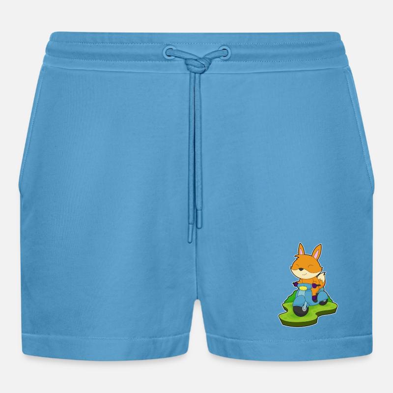 Fuchs Motorrad - Organic Relaxed Cropped Shorts Made in EU -  Sol Blue