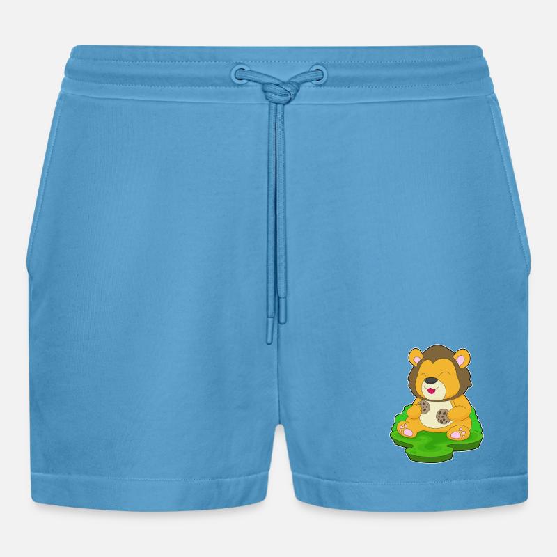 Biscuits Lion - Short bio décontracté court fabriqué en UE -  Sol Blue