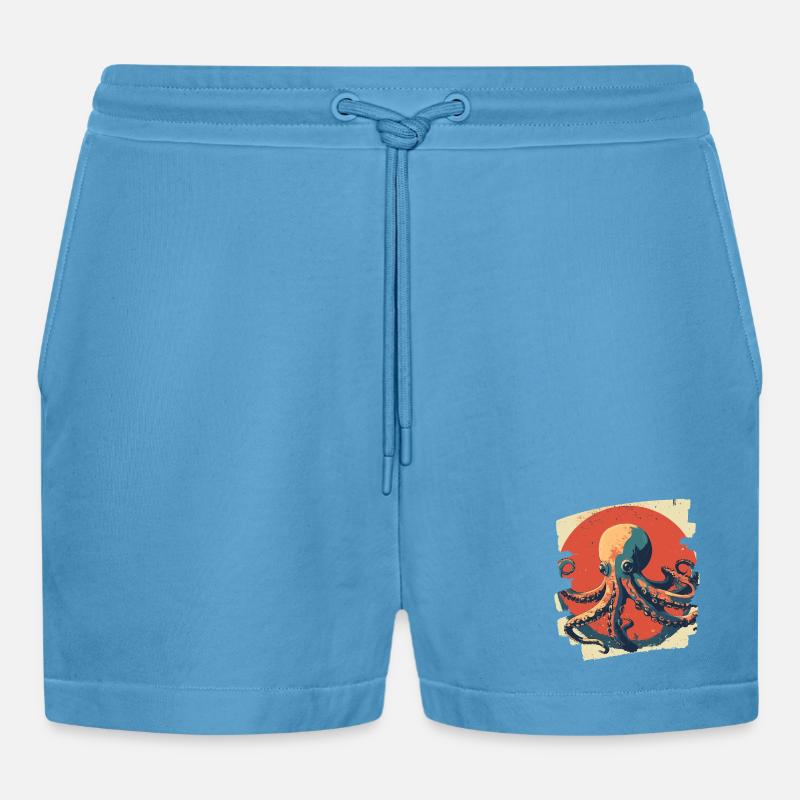 Pieuvre Pieuvre - Short bio décontracté court fabriqué en UE -  Sol Blue