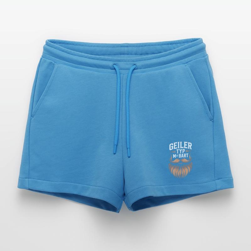 guy with beard beard barber full beard Organic Relaxed Cropped Shorts Made in EU