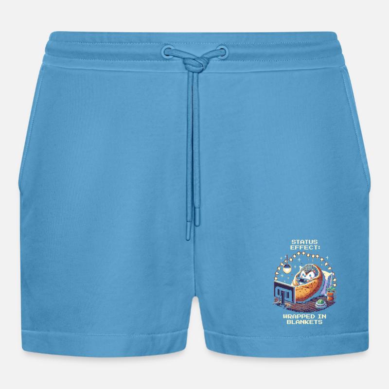 Status: Eingekuschelt in Decken - Organic Relaxed Cropped Shorts Made in EU -  Sol Blue
