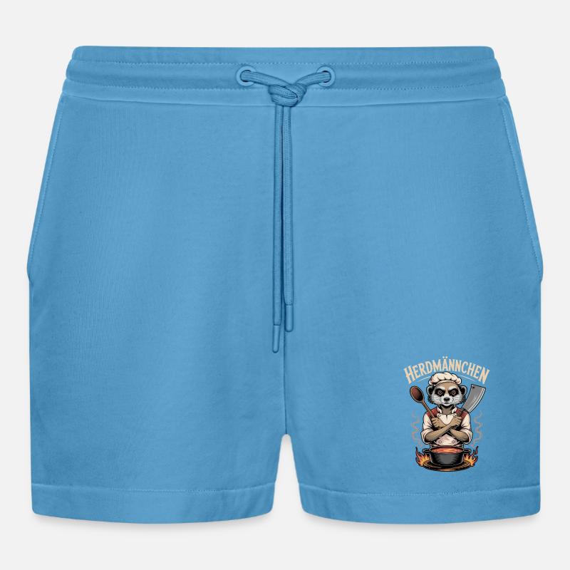 Herdmannchen Kochen Lustiger Koch Herdmannchen - Organic Relaxed Cropped Shorts Made in EU -  Sol Blue