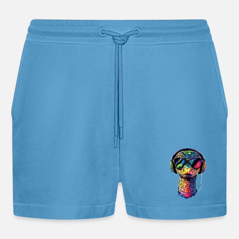 snake, python, cobra, rattlesnake, snakes - Organic Relaxed Cropped Shorts Made in EU -  Sol Blue