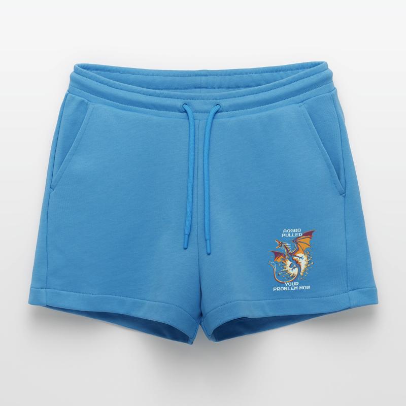 Aggro pulled – your problem | Dragon Pixel Art Organic Relaxed Cropped Shorts Made in EU
