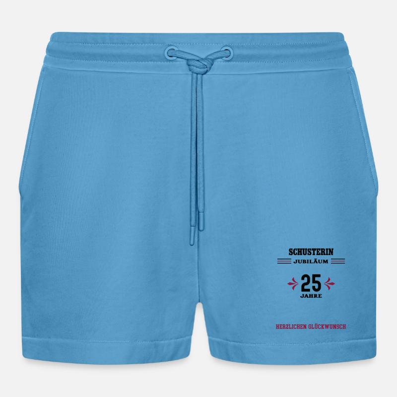 Shoemaker 25th anniversary 25th anniversary shoemaker - Organic Relaxed Cropped Shorts Made in EU -  Sol Blue