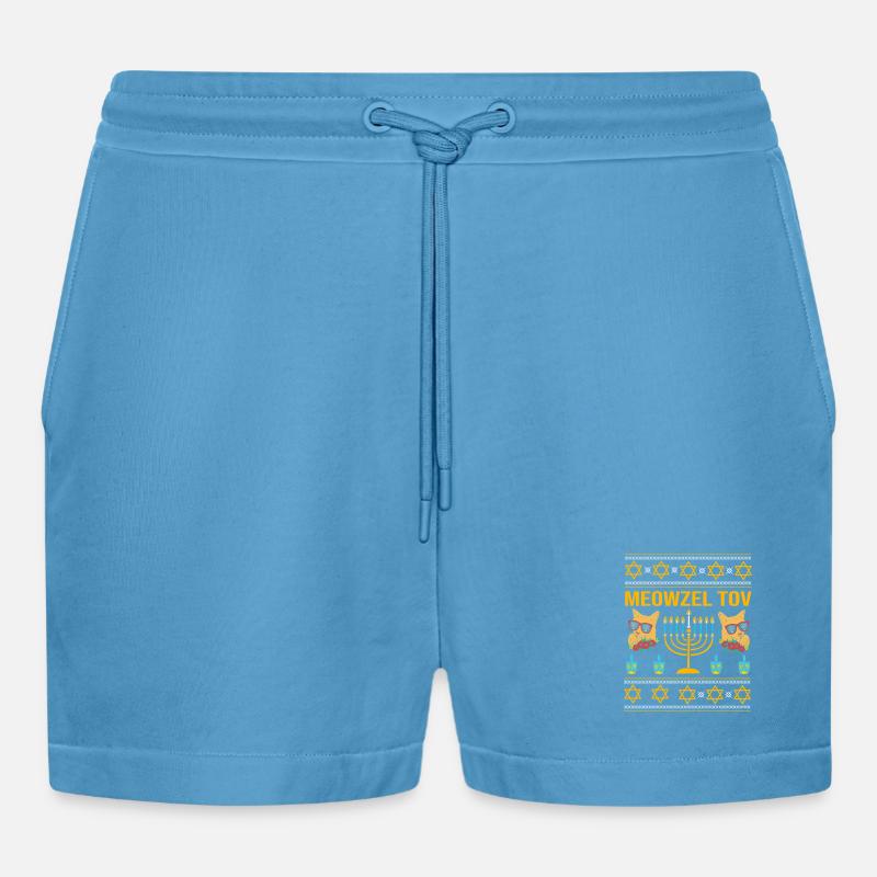 Hanoukka Hanoukka Hanoukka - Short bio décontracté court fabriqué en UE -  Sol Blue