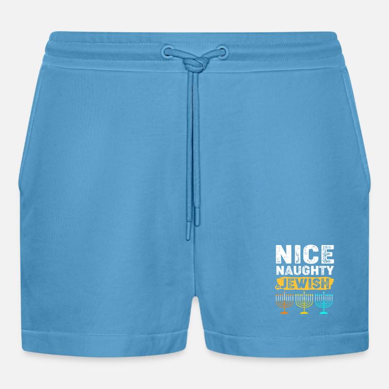 Hanoukka Hanoukka Hanoukka - Short bio décontracté court fabriqué en UE -  Sol Blue