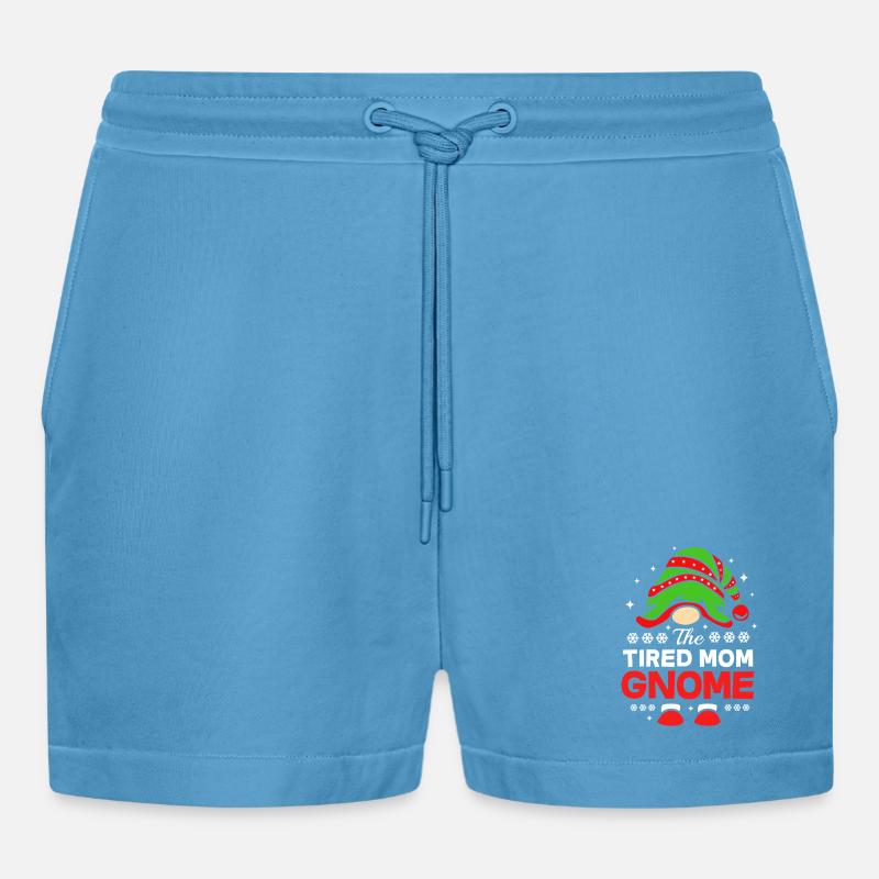 Gnom Mutter Mama - Organic Relaxed Cropped Shorts Made in EU -  Sol Blue