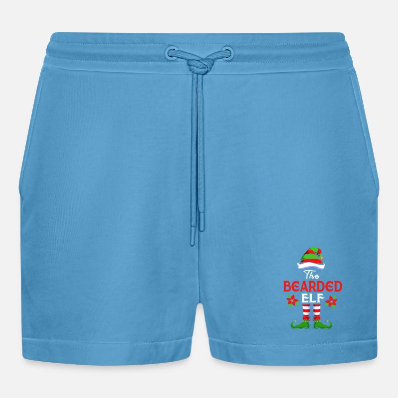Elfe Elf Weihnachtsgeschenk Bart Bärtig Friseur - Organic Relaxed Cropped Shorts Made in EU -  Sol Blue