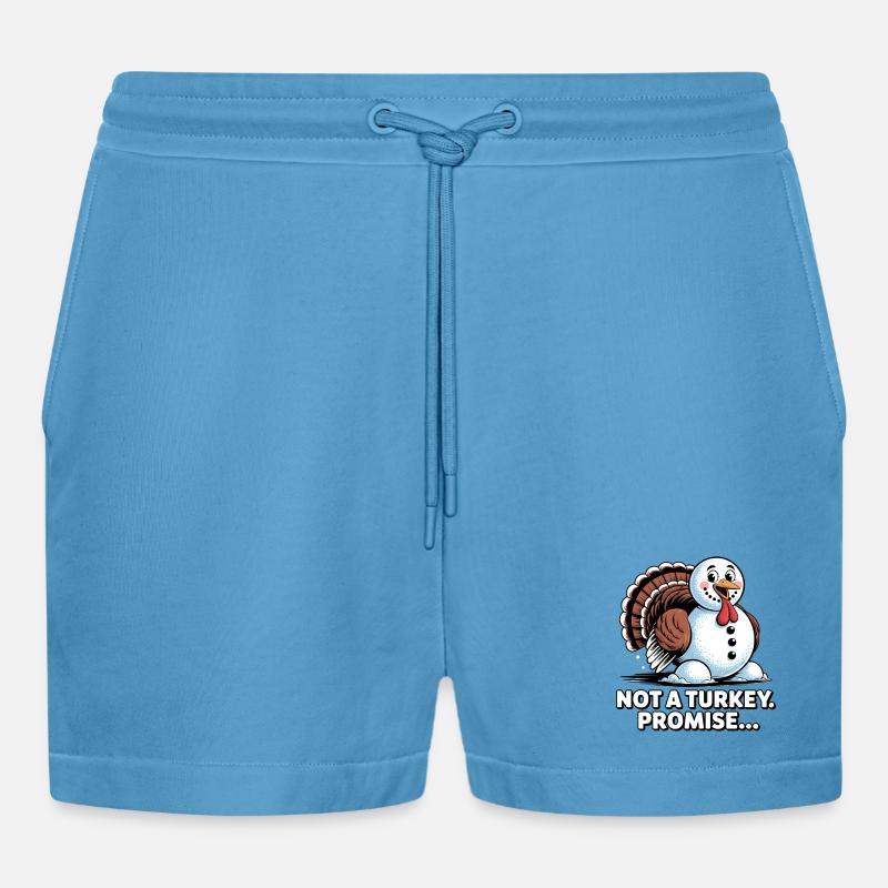 Pas de dinde pour le dîner - Short bio décontracté court fabriqué en UE -  Sol Blue