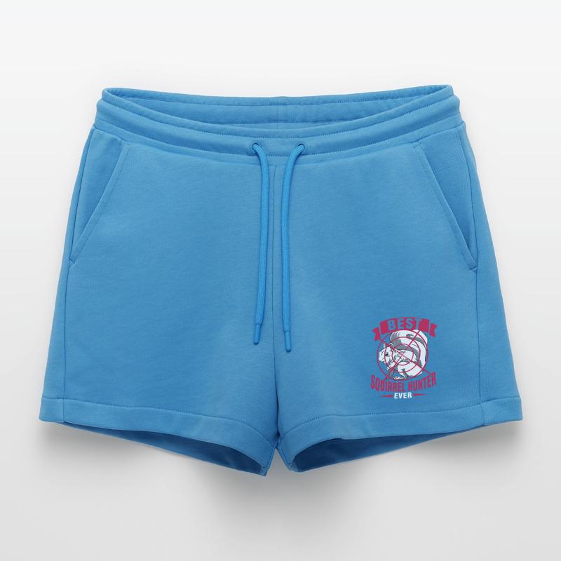 Squirrel Hunter Tree Rat Organic Relaxed Cropped Shorts Made in EU
