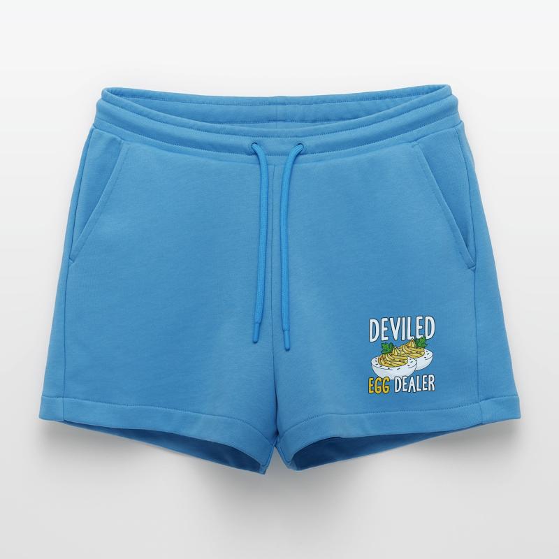 Funny Deviled Eggs Costume Deviled Egg Dad Organic Relaxed Cropped Shorts Made in EU