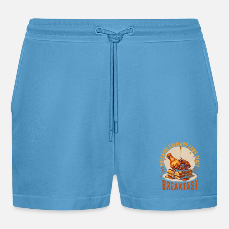 Hähnchen Mit Waffeln Breaking Culinary Laws - Organic Relaxed Cropped Shorts Made in EU -  Sol Blue